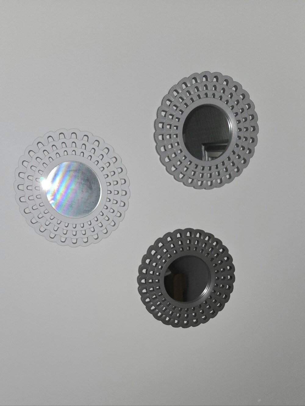 Round Decorative Wall Mirrors - Set Of 3